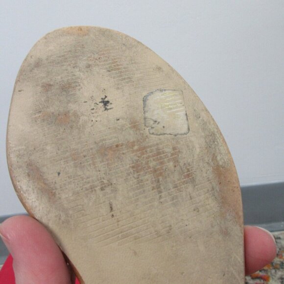 Lavorazione Artigiana Women Toe Ring Sandals 37 Brown Silver Slides Flats 364 - Picture 5 of 12